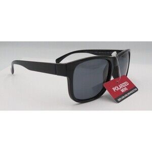 HENRY Men's Black Polarized Square Sunglasses 100% UVA-UVB Protection